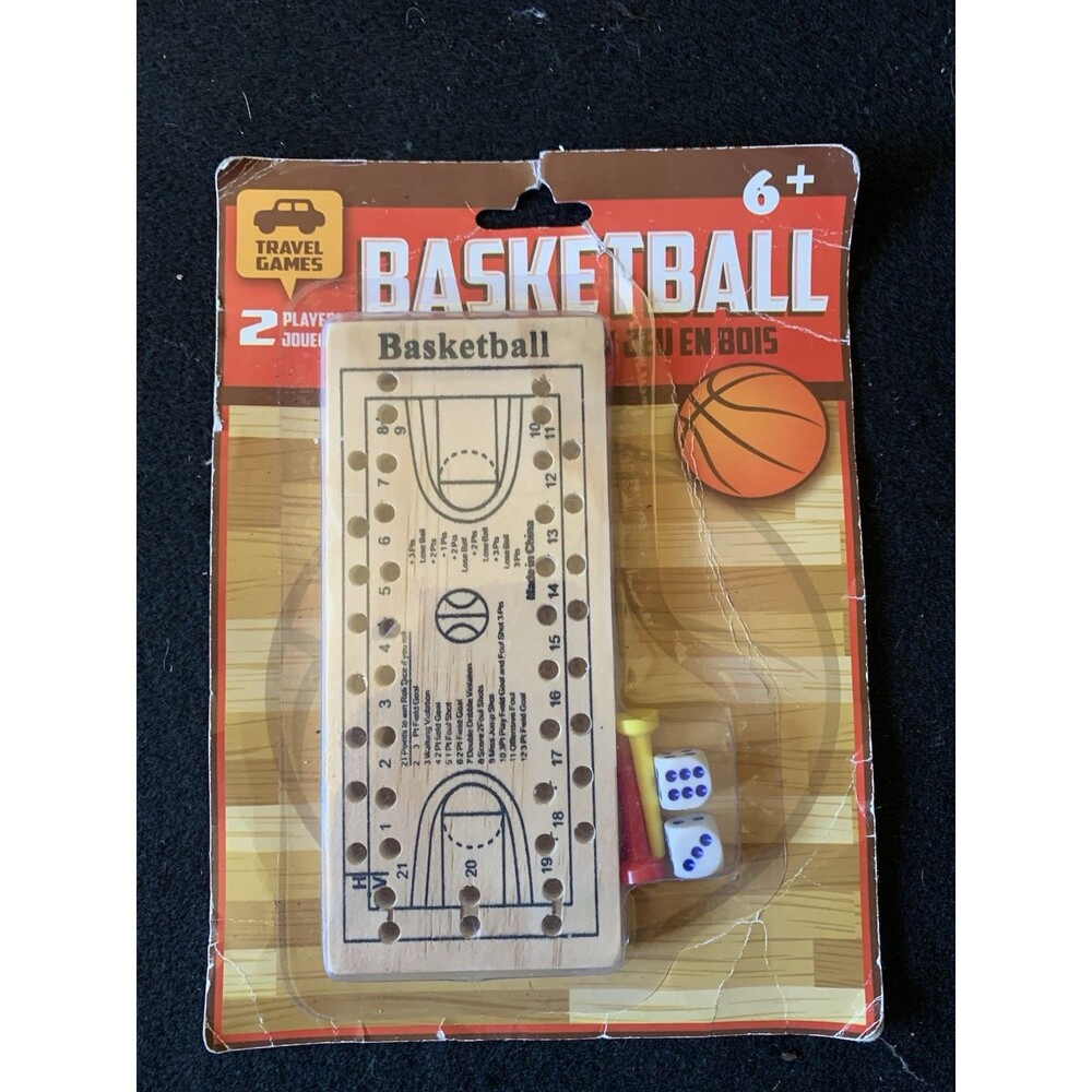 Travel Games Basketball Wooden Game- NEW